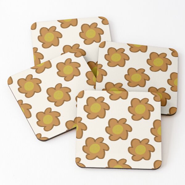 Item preview, 70s Retro Daisy Pattern Scandi Folk - Mustard Yellow Ocher designed and sold by CaramelCo.