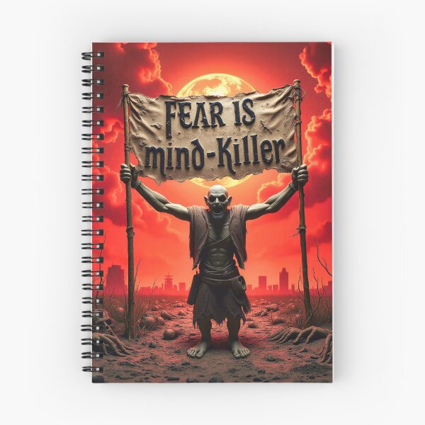 Item preview, Fear Is Mind-Killer Quote Dark Fantasy Illustration designed and sold by Marcu Ioachim.