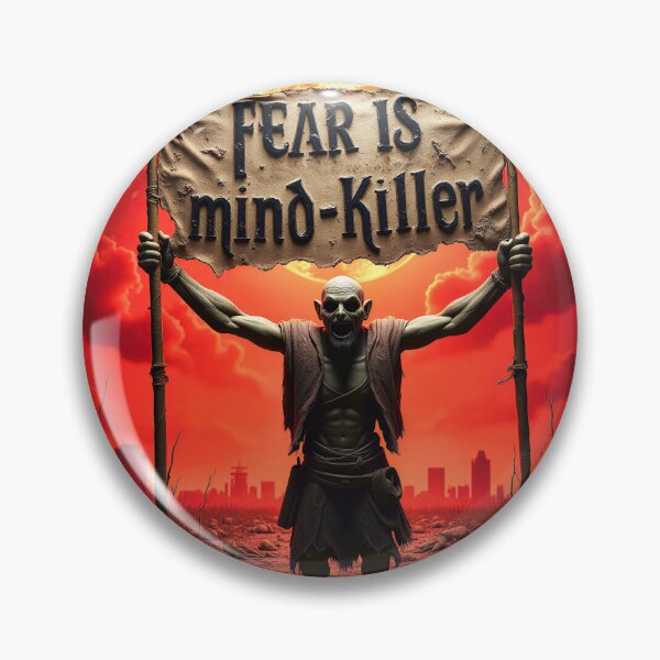 Item preview, Fear Is Mind-Killer Quote Dark Fantasy Illustration designed and sold by Marcu Ioachim.