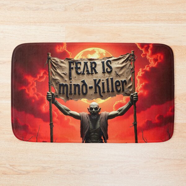 Item preview, Fear Is Mind-Killer Quote Dark Fantasy Illustration designed and sold by Marcu Ioachim.