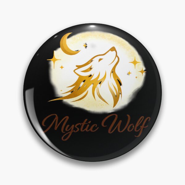 Item preview, Mystic Wolf Golden Celestial Boho Gold designed and sold by BohoMysticArt.