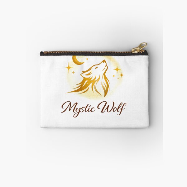 Item preview, Mystic Wolf Golden Celestial Boho Gold designed and sold by BohoMysticArt.