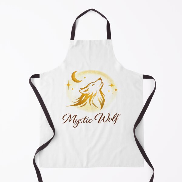 Item preview, Mystic Wolf Golden Celestial Boho Gold designed and sold by BohoMysticArt.