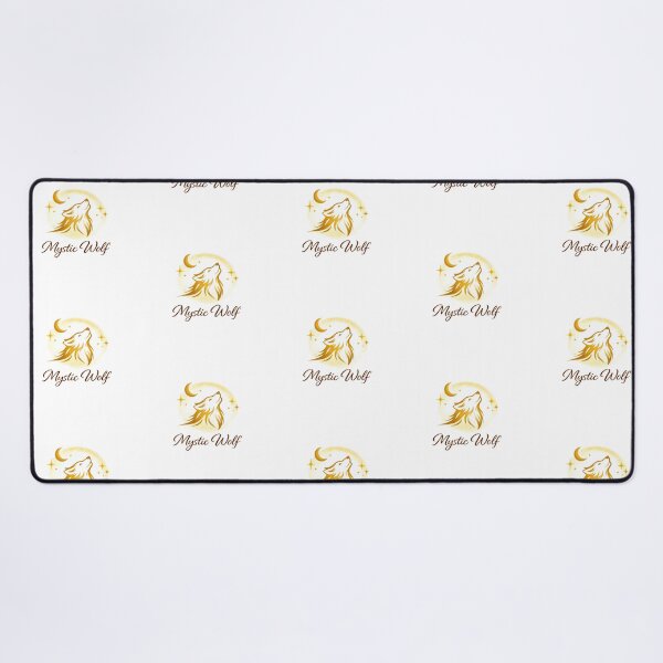 Item preview, Mystic Wolf Golden Celestial Boho Gold designed and sold by BohoMysticArt.