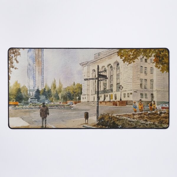 Item preview, City Architecture Street Traditional Watercolor designed and sold by SlavaArt.