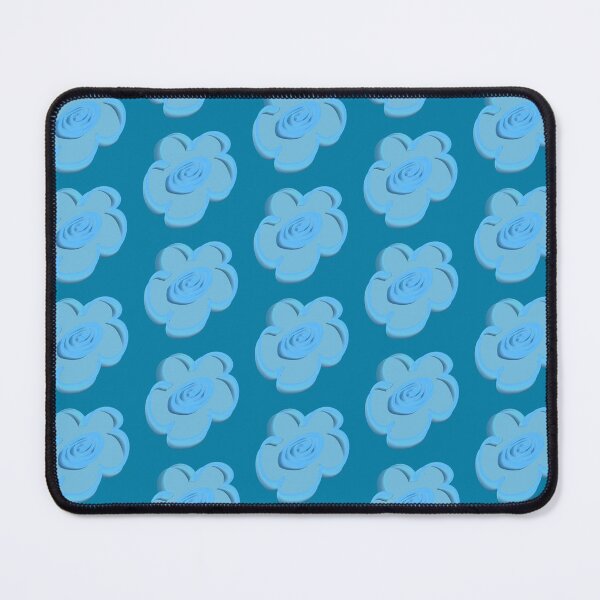 Item preview, Soft Powder Blue Daisy Pattern on Steel Blue designed and sold by CaramelCo.