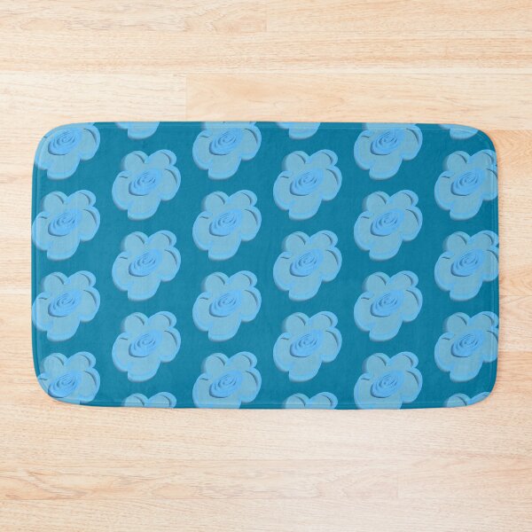 Item preview, Soft Powder Blue Daisy Pattern on Steel Blue designed and sold by CaramelCo.