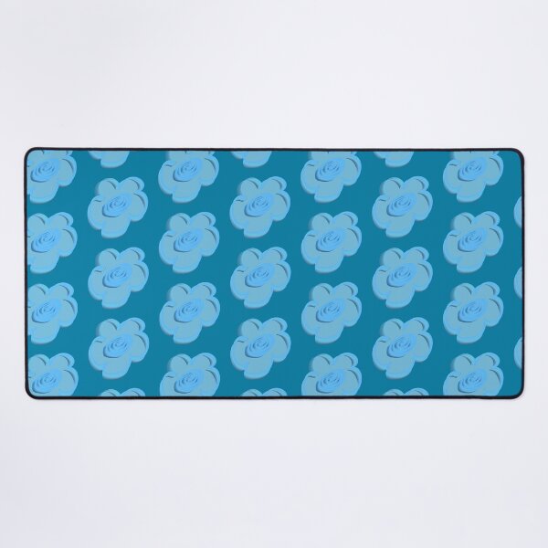 Item preview, Soft Powder Blue Daisy Pattern on Steel Blue designed and sold by CaramelCo.