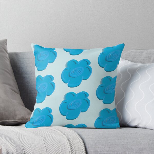 Item preview, Bright Blue Daisy Pattern on Light Blue designed and sold by CaramelCo.