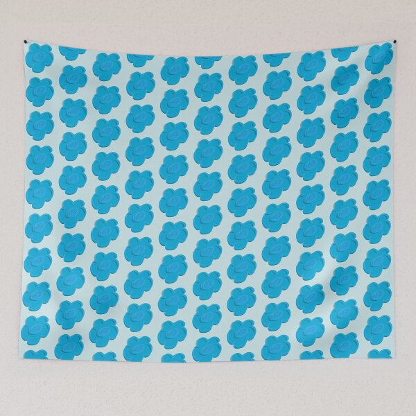 Item preview, Bright Blue Daisy Pattern on Light Blue designed and sold by CaramelCo.