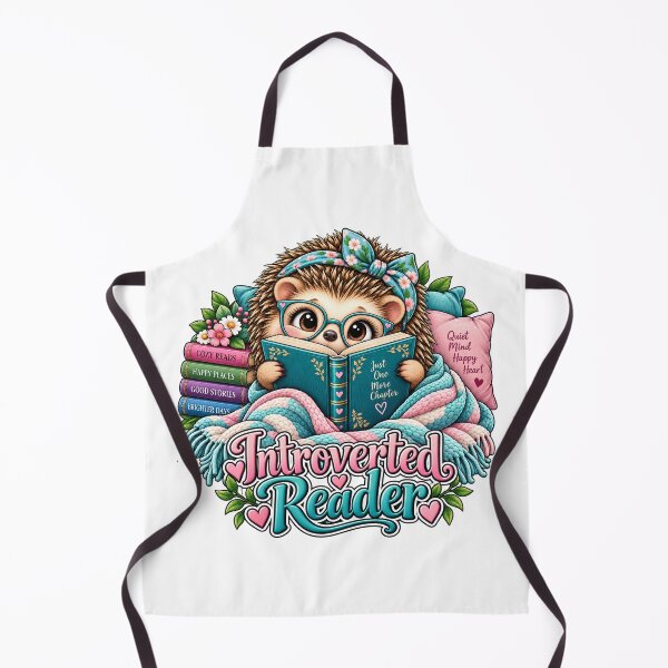Item preview, Introverted Reader – Just One More Chapter Hedgehog designed and sold by J-CCreations.