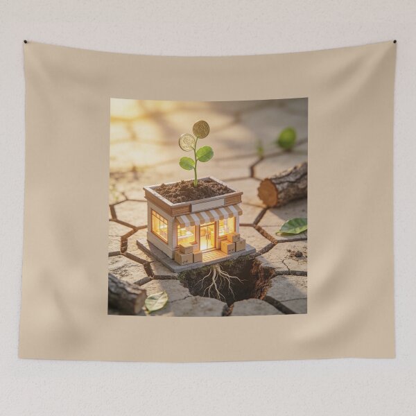 Item preview, Growing Small Business - Money Plant & Storefront Concept designed and sold by OksArtStudio.