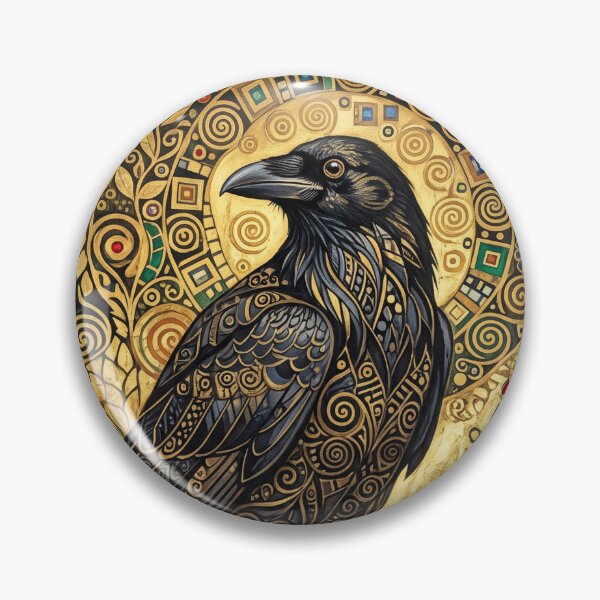 Item preview, Black raven golden decorative art designed and sold by hollycooper.