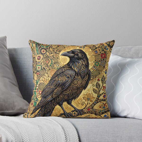 Item preview, Black raven golden decorative art designed and sold by hollycooper.