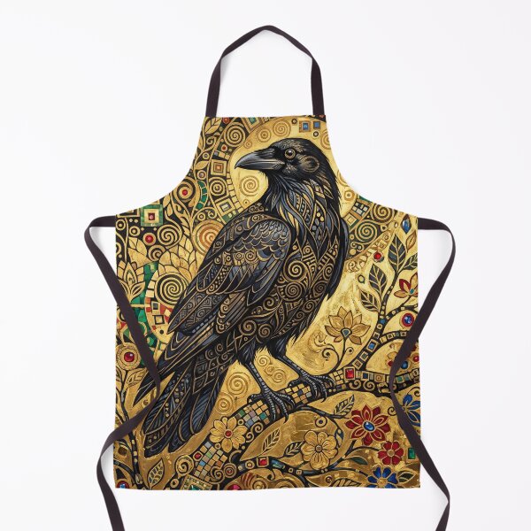 Item preview, Black raven golden decorative art designed and sold by hollycooper.