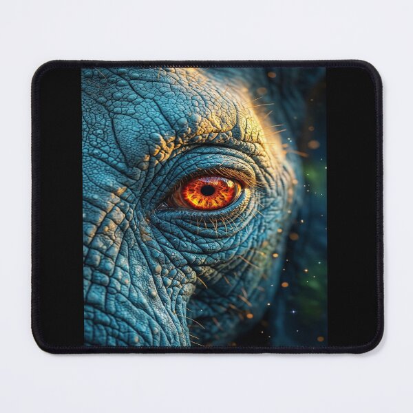 Item preview, Elephant Eye Neon Flame - Half Face Animal Artwork designed and sold by KingofHearts25.