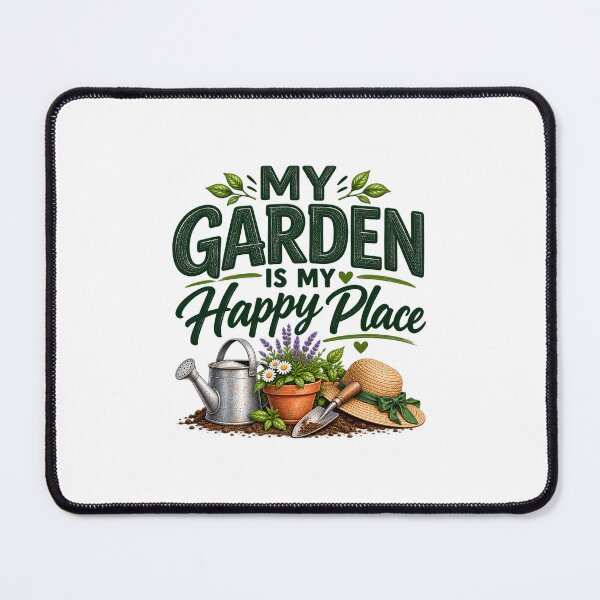 Item preview, My Garden Is My Happy Place designed and sold by The Happy Plot.