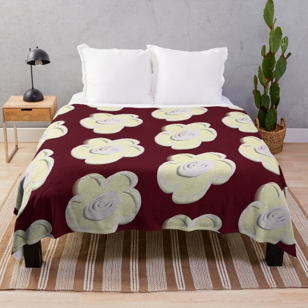 Item preview, Retro Daisy Pattern Scandi Folk - Espresso Dark Caramel designed and sold by CaramelCo.