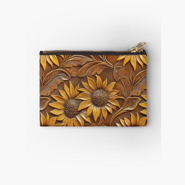 Item preview, Sunflower Tooled Leather  designed and sold by ColorFlowArt.