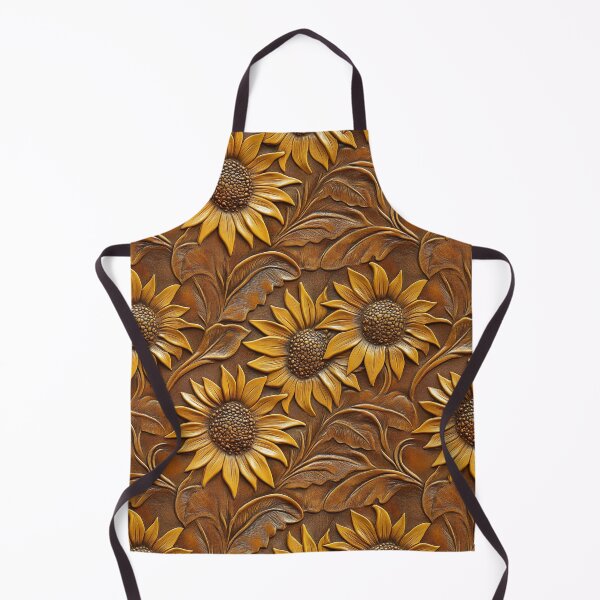 Item preview, Sunflower Tooled Leather  designed and sold by ColorFlowArt.