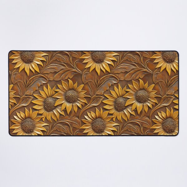 Item preview, Sunflower Tooled Leather  designed and sold by ColorFlowArt.