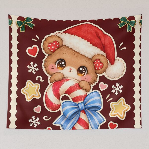 Item preview, Kawaii Christmas Bear Candy Cane designed and sold by Pure Craft.