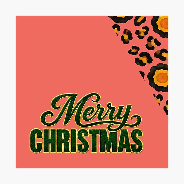 Item preview, Luxury Leopard Rosettes Merry Christmas Design  designed and sold by annenambiro.