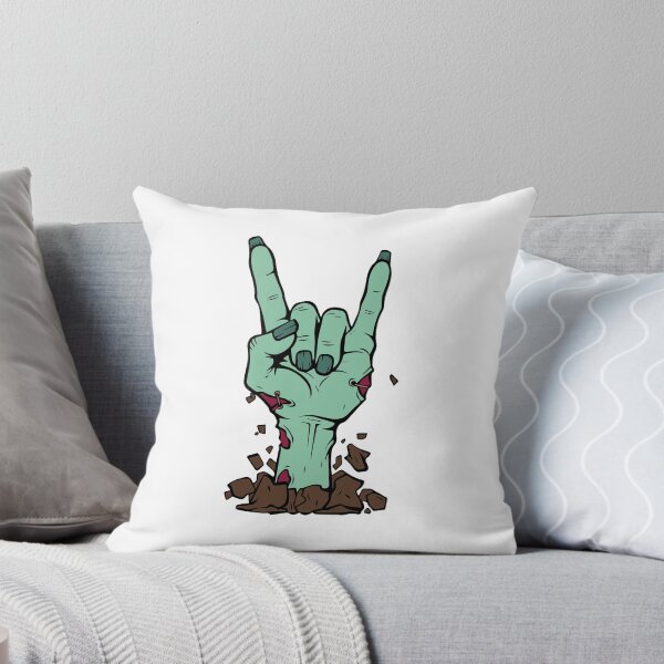 Item preview, No Brains, Just Beats - Zombie Rock On Hand designed and sold by Cannaxes Studio.
