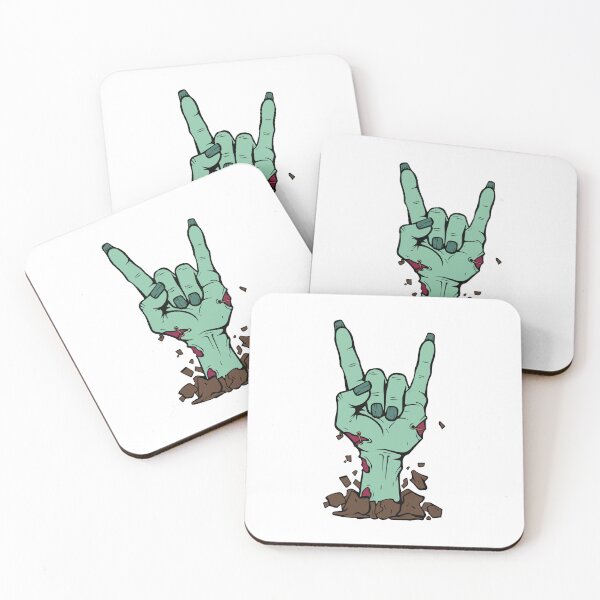 Item preview, No Brains, Just Beats - Zombie Rock On Hand designed and sold by Cannaxes Studio.