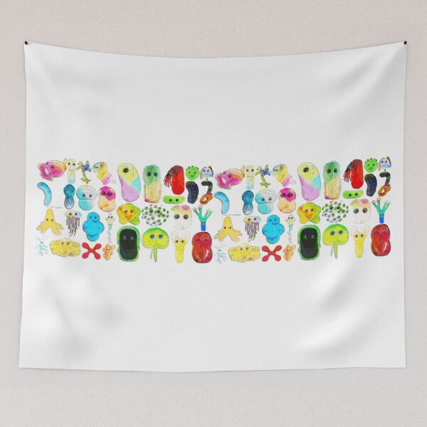 Item preview, Rainbow Microbes - single print pattern designed and sold by HeckaDoodleDo.
