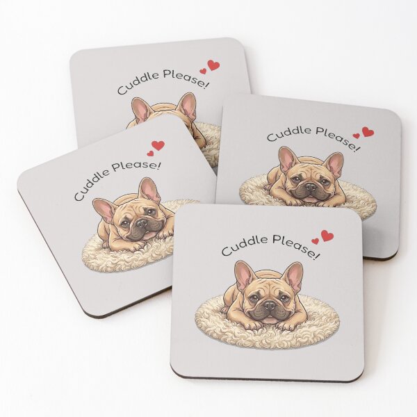 Item preview, Cute Fawn Frenchie Puppy Cuddle Please designed and sold by The-NOKU-Co.
