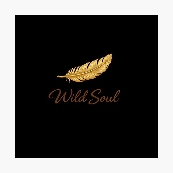 Artikelvorschau, Wild Soul Golden Feather Boho Celestial Art entworfen und verkauft von BohoMysticArt.