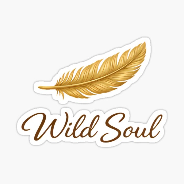 Item preview, Wild Soul Golden Feather Boho Celestial Art designed and sold by BohoMysticArt.