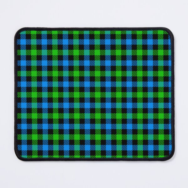 Item preview, Blue And Green On Black Gingham Check designed and sold by PatternTitan.