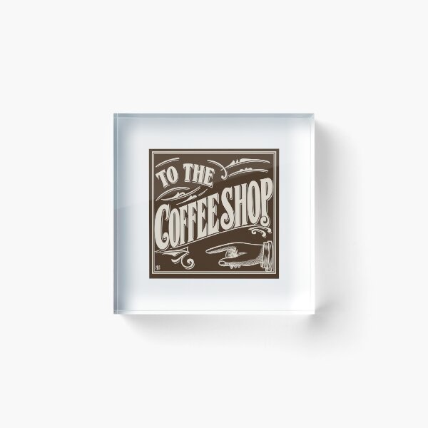 Item preview, "To The Coffee Shop" Vintage Advertising Sign designed and sold by smallbatchstudio.