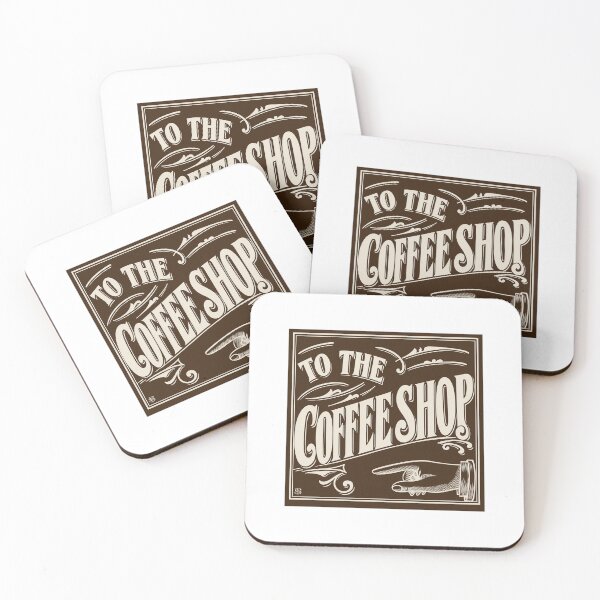 Item preview, "To The Coffee Shop" Vintage Advertising Sign designed and sold by smallbatchstudio.