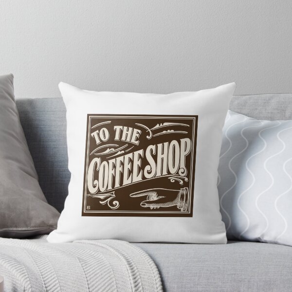 Item preview, "To The Coffee Shop" Vintage Advertising Sign designed and sold by smallbatchstudio.