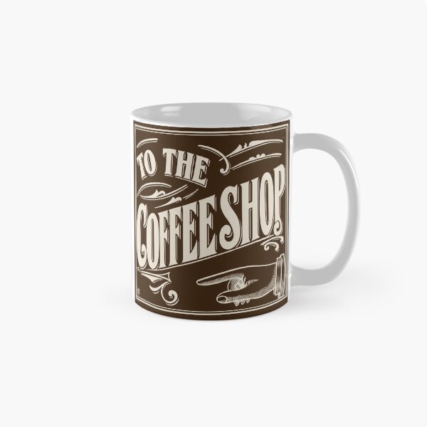 Item preview, "To The Coffee Shop" Vintage Advertising Sign designed and sold by smallbatchstudio.