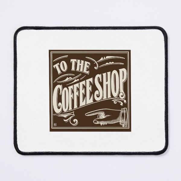 Item preview, "To The Coffee Shop" Vintage Advertising Sign designed and sold by smallbatchstudio.