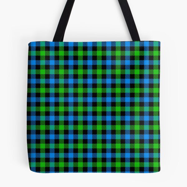 Item preview, Blue And Green On Black Gingham Check   designed and sold by PatternTitan.