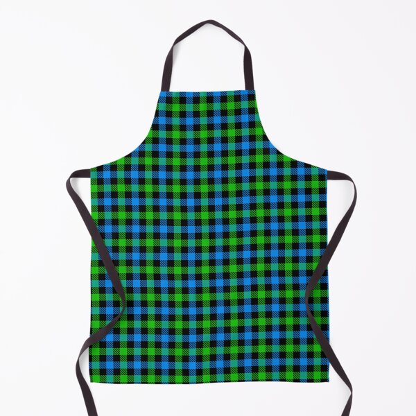 Item preview, Blue And Green On Black Gingham Check   designed and sold by PatternTitan.