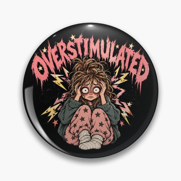 Item preview, Overstimulated - Funny Anxious Girl ADHD Burnout Design designed and sold by Neurospicy Trolls.
