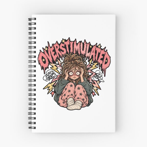 Item preview, Overstimulated - Funny Anxious Girl ADHD Burnout Design designed and sold by Neurospicy Trolls.