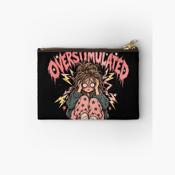 Item preview, Overstimulated - Funny Anxious Girl ADHD Burnout Design designed and sold by Neurospicy Trolls.