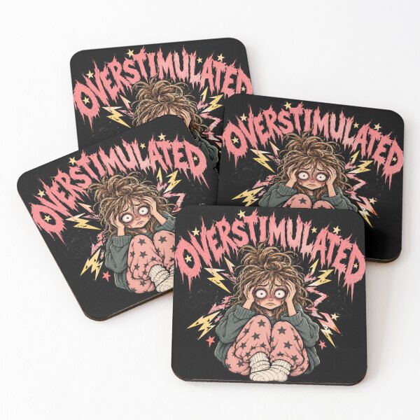 Item preview, Overstimulated - Funny Anxious Girl ADHD Burnout Design designed and sold by Neurospicy Trolls.
