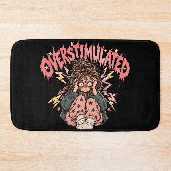 Item preview, Overstimulated - Funny Anxious Girl ADHD Burnout Design designed and sold by Neurospicy Trolls.