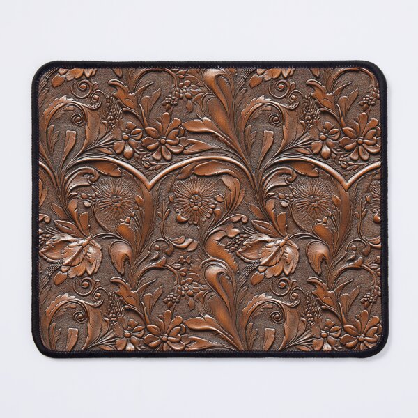 Item preview, Brown Faux Tooled Leather designed and sold by ColorFlowArt.