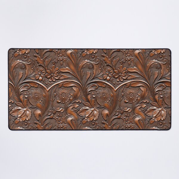 Item preview, Brown Faux Tooled Leather designed and sold by ColorFlowArt.