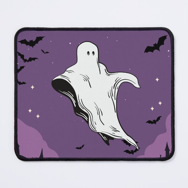 Item preview, Spooky Vintage Ghost Flying in Night Sky Halloween Art designed and sold by GalushaGraphics.