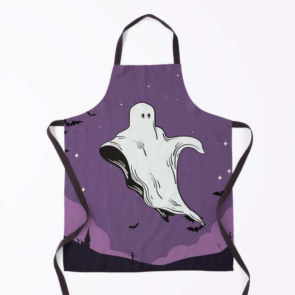 Item preview,  Spooky Vintage Ghost Flying in Night Sky Halloween Art designed and sold by GalushaGraphics.
